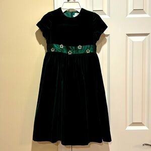 Holiday Velvet Green Dress